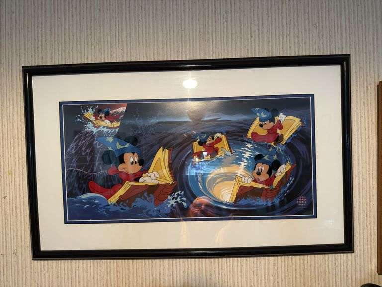 Framed Mickey Mouse Fantasia Serigraph