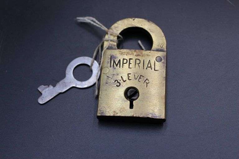 Three Vintage Padlocks: Imperial 3-Lever, Miloco, and America