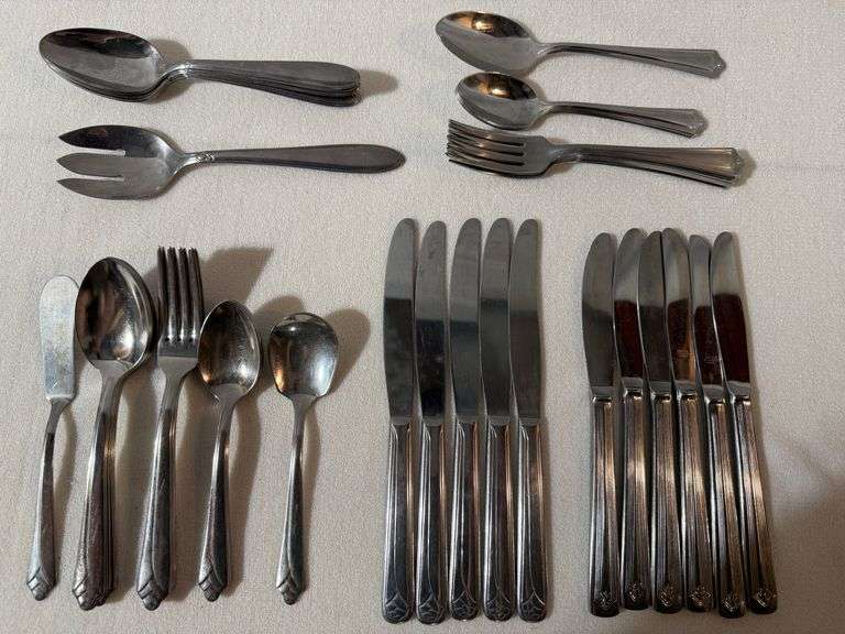Vintage Stainless Flatware 46 Pieces