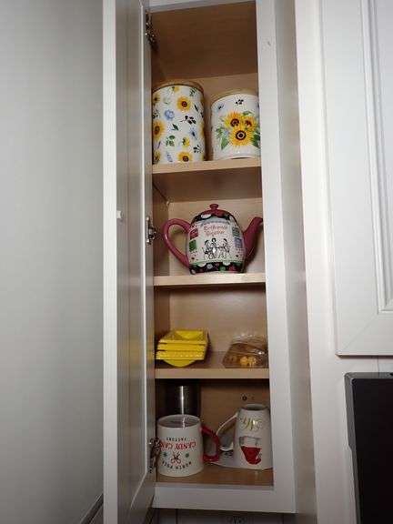 Ceramic Sunflowers and Hydrangeas Canister  Jars - Girlfriends Tea Kettle - Corn tools - Mugs