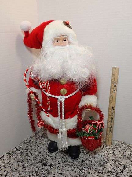 18" Plush Velvet Santa