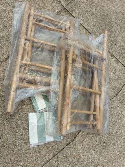 2 brand new bamboo chairs