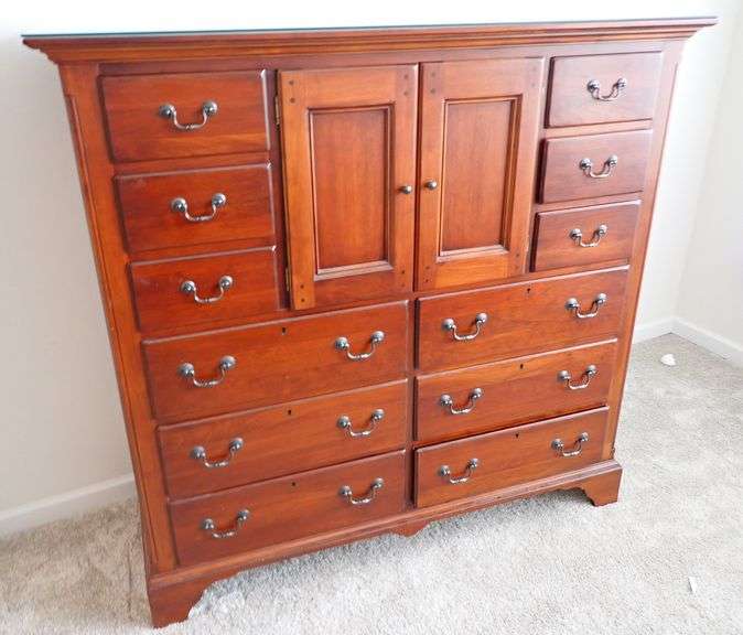 Lexington Furniture Old Salem Cherry Wood Gentlemen's Chest Dresser designed by Bob Timberlake - See