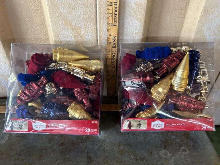 2 Pks Holiday Time Nutcracker & Gnome Ornaments