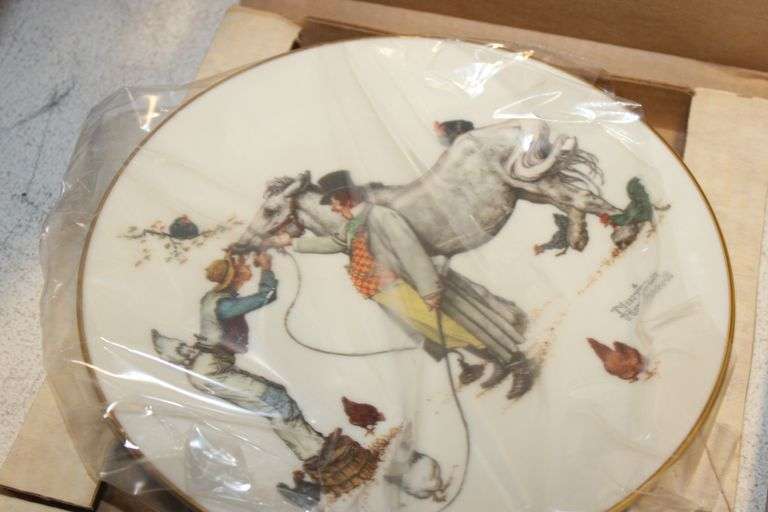 Norman Rockwell Plates & Book