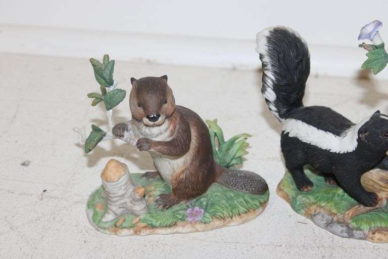 Lenox Beaver & Skunk Figures