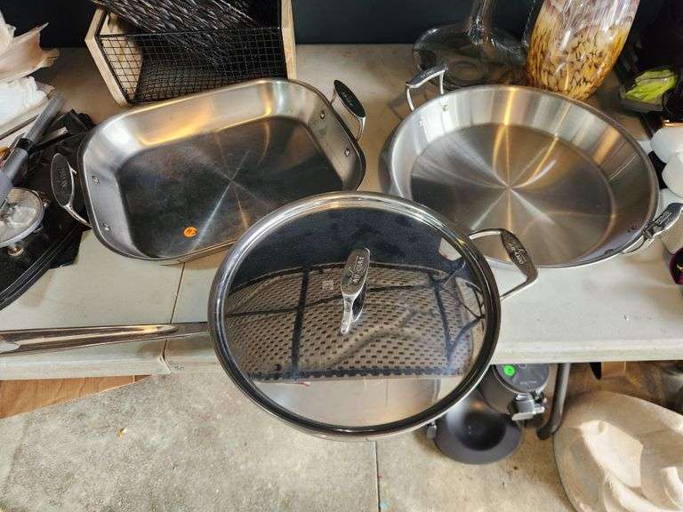 4pc ALL CLAD STAINLESS STEEL COOKWARE