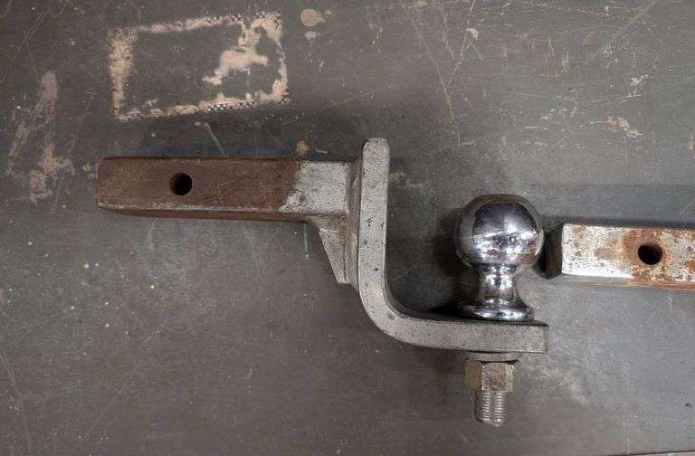 Two Steel Trailer Hitch Ball Mounts with Balls