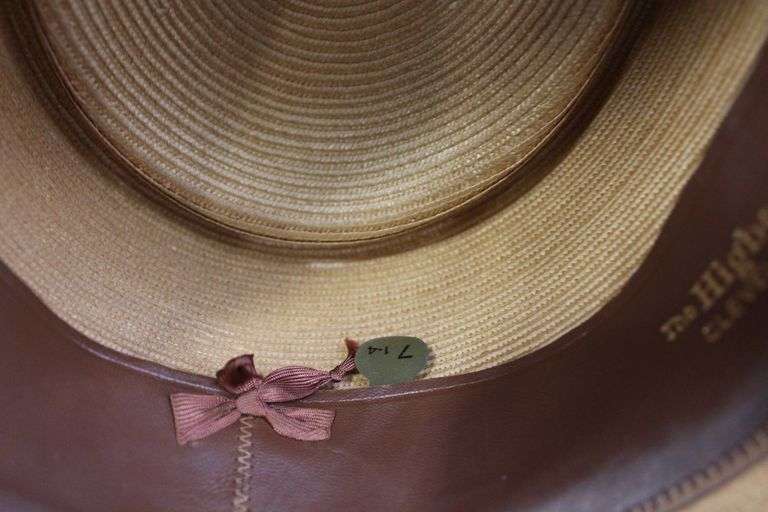 Vintage Straw Hat by the Higbee Co., Cleveland, with Decorative Band