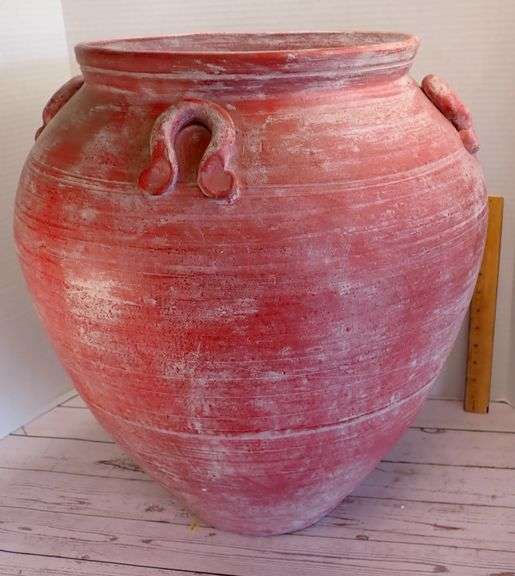 MASSIVE GRECIAN 21" Terracotta Planter - Hand Made Pottery Jar - Mint condition!