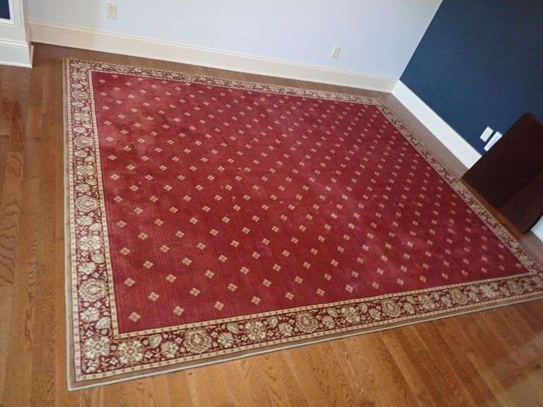 Large Area Rug w/carpet padding 8.5' x 11'