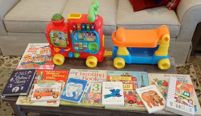 Childrens books from the 70s to modern & Sit-to-Stand Ultimate Alphabet Train