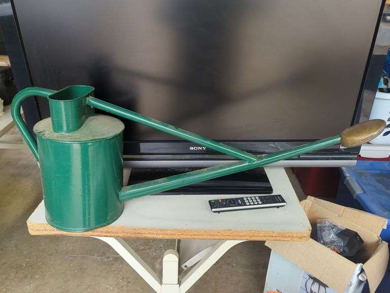 Large metal flower can