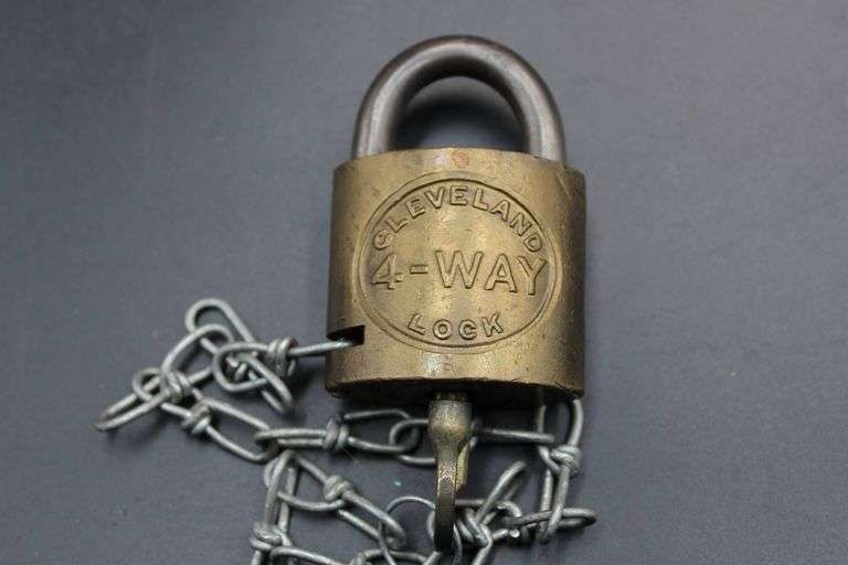 Vintage Padlocks Including Cleveland, Corbin Ironclad, and J.E. Miller