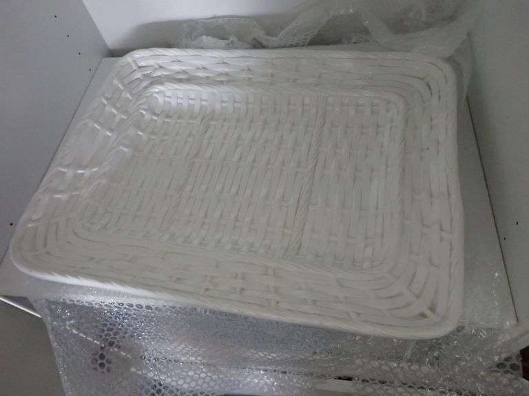 Basket weave large+ white platter/centerpiece for Macy's, Italy