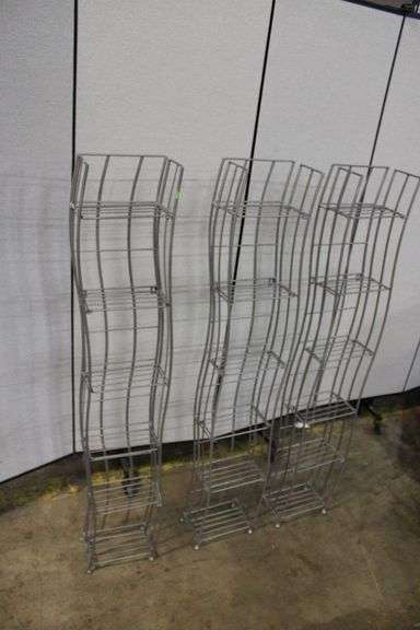 Set of 3 Metal Wire Storage Racks, 9″ X 5 3/4″ X 53 1/8″ Each - Auction ...