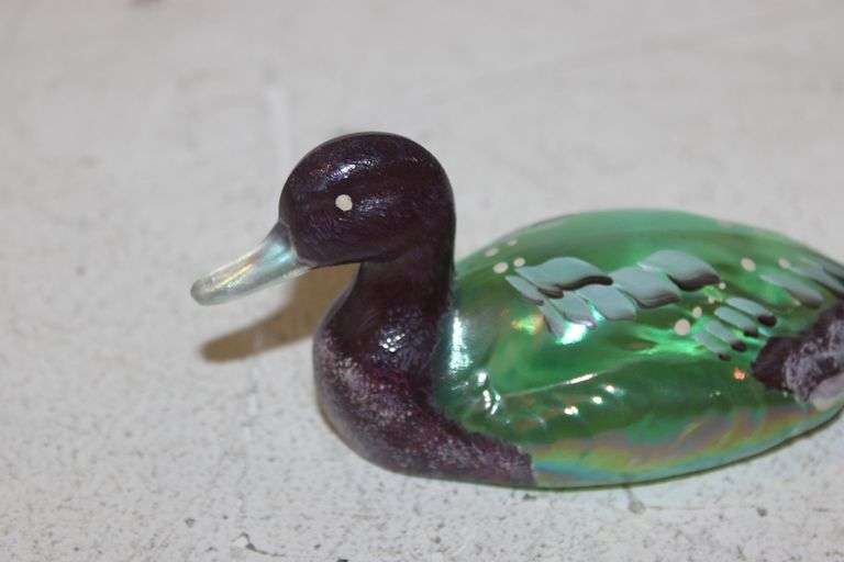 Fenton Glass Duck Figure