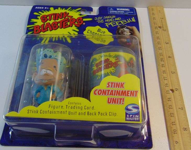 New 2003 Spin Master Stink Blasters "Blue Cheese Charlie" Action Figure