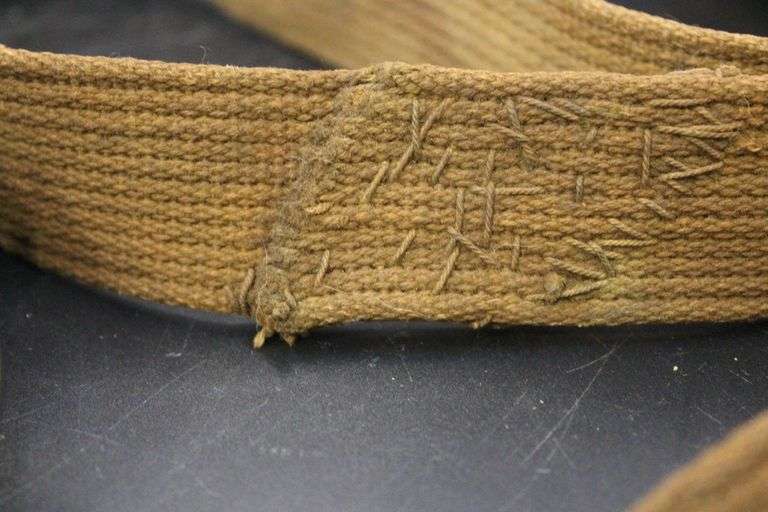 Lot of Three Vintage Military Canvas Belts