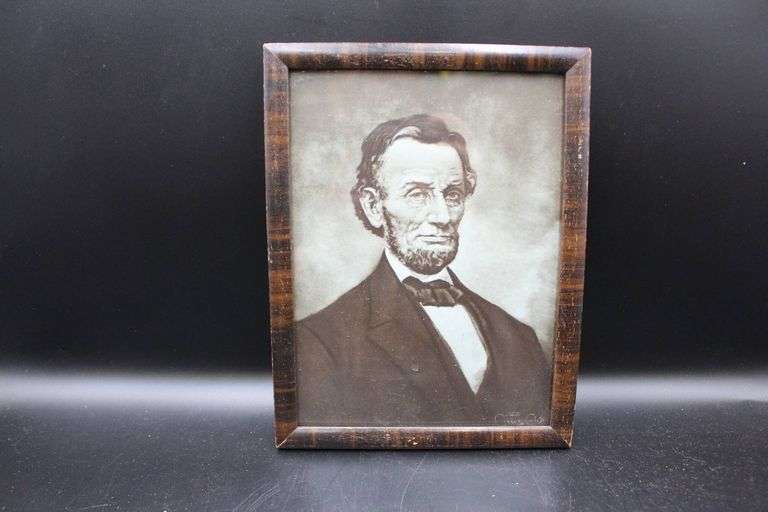 Set of Three Patriotic Decorative Pieces Featuring Bald Eagles and Abraham Lincoln