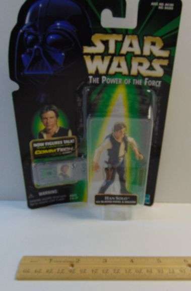Vintage New 1999 Hasbro Star Wars "The Power of the Force" HanSolo" Action Figure