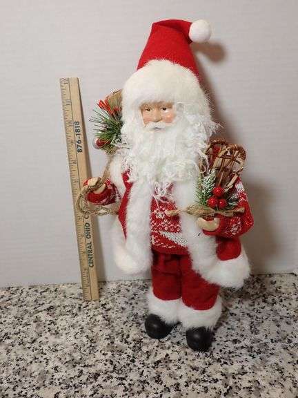 15" Plush Velvet Santa
