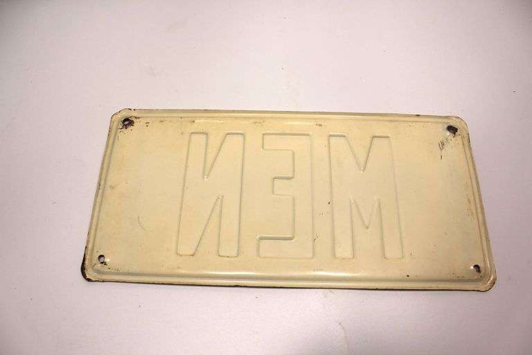 Set of Three Metal Signs: Mens Rest Room, Man Cave, and Men