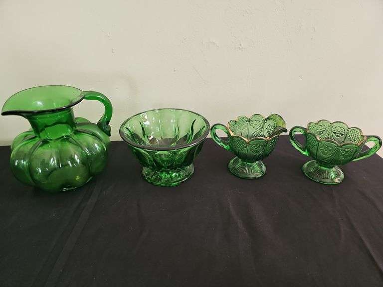 Green Glass Pieces