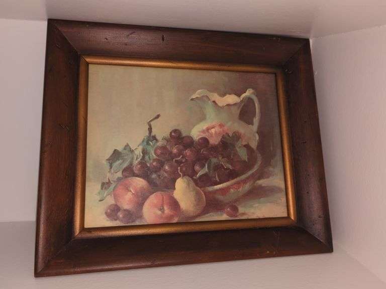 Framed Fruit Still Life Art Print - Auction Ohio