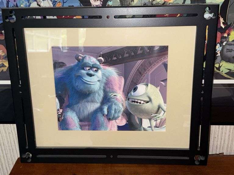 Framed Sully & Mike Wazowski Print