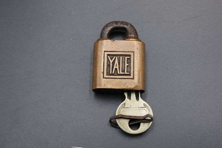 Three Antique Brass and Iron Padlocks, Including W.W. & Co. and Yale