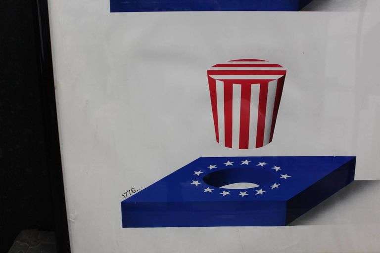 Framed Artwork Depicting Brexit and U.S.-E.U. Relations by MTS