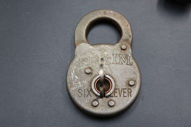 Vintage Padlocks, Including FRAIM Six Lever and Clover