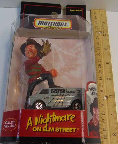 New Vintage 1999 Matchbox Collection "A Nightmare on Elm Street" Car & Action Figure