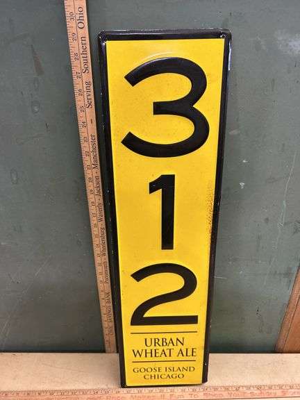 312 Urban Wheat Ale Goose Island Chicago Metal Sign