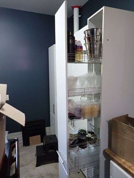 Cabinet Cleanout Rights - 3 Champagne Ice Bucket - 8 Martini Glasses - 9 Candles - and more!