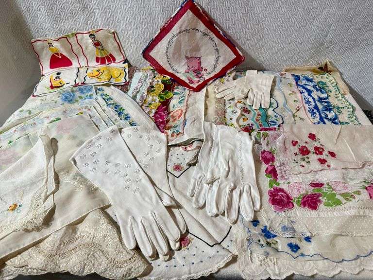 Vintage Handkerchiefs And Gloves