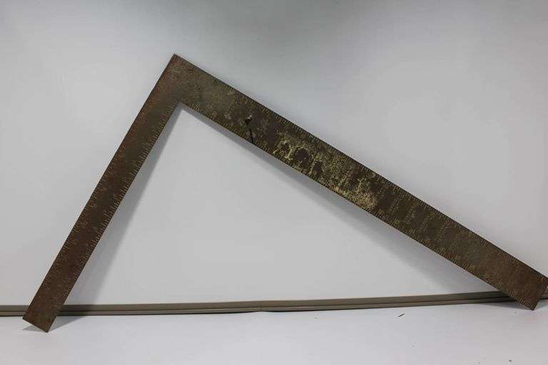 Set of Two Vintage Steel Carpenter’s Squares