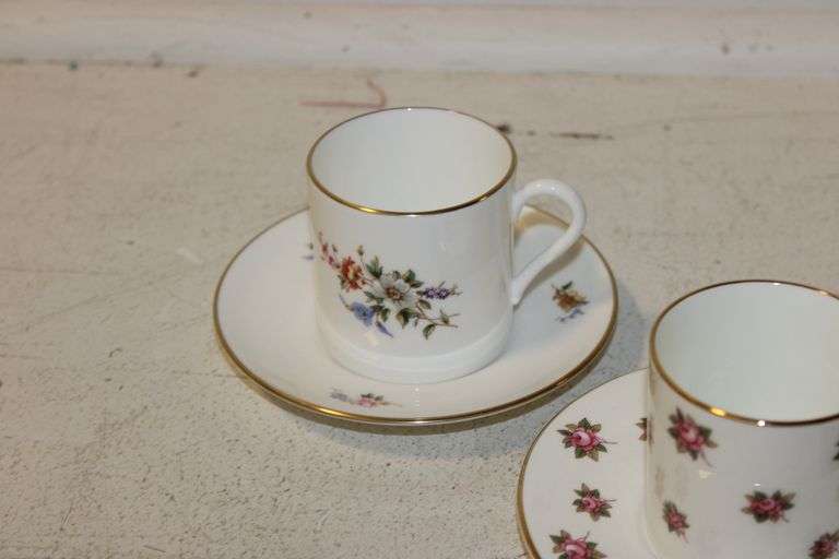 Demitasse China Cup & Saucer Sets