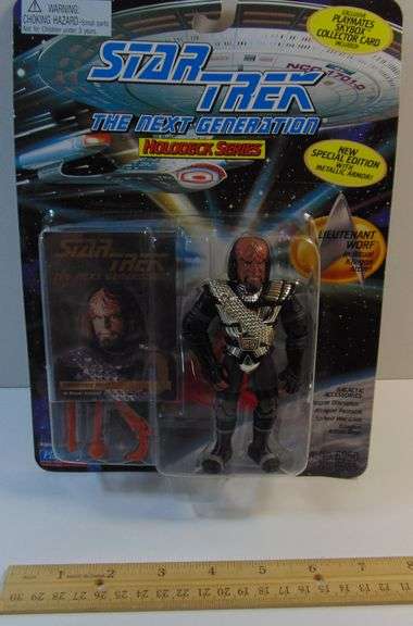Vintage 1995 Star Trek The Next Generation Holodeck Series Lt. Worf Action Figure