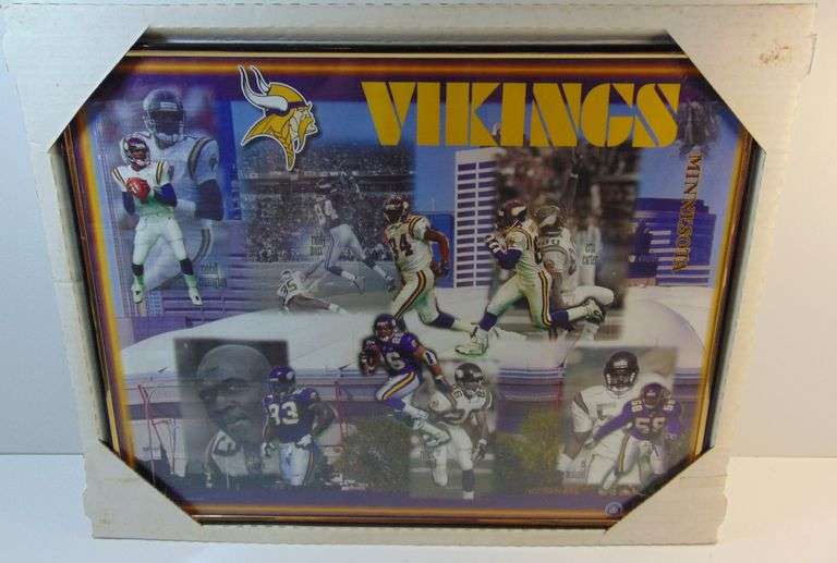 New 20" X 16" Vikings Poster With Frame