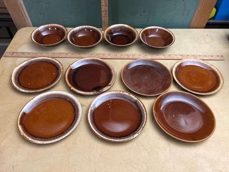 Brown Drip Small Plates & Bowls