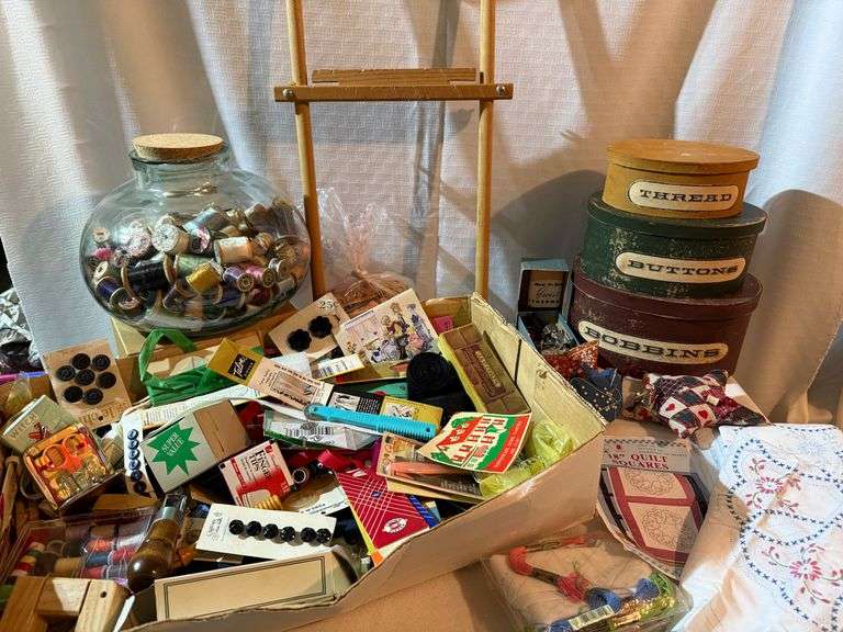 Vintage Sewing, Quilt Rack And More