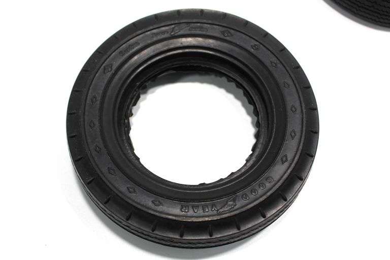 Set of Three Decorative Rubber Tires, Includes Firestone Model