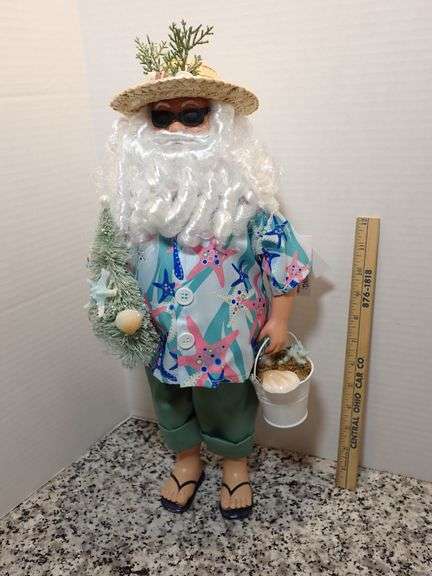 18" Plush Velvet Santa