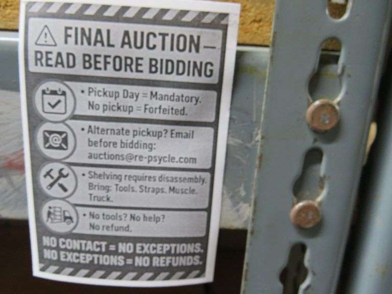 Shelving Units VERY heavy, please bring help and the proper tools and ...