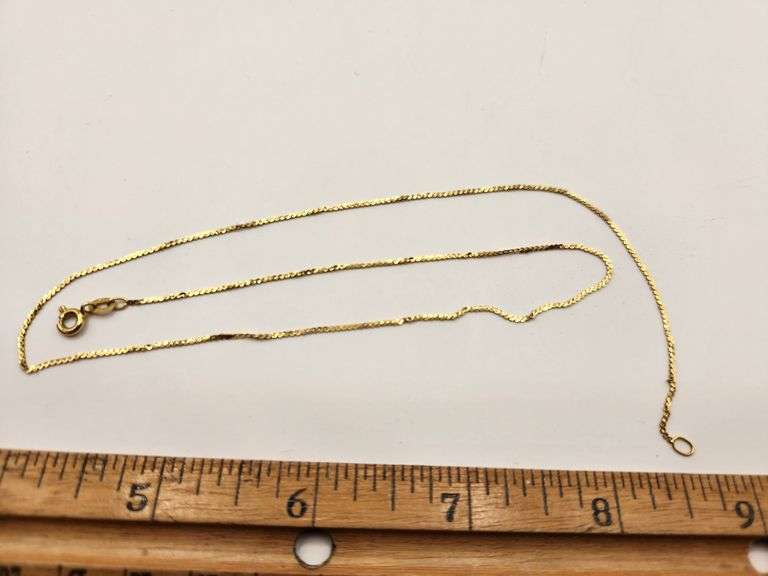 18k GOLD Thin Italian s-link  16"