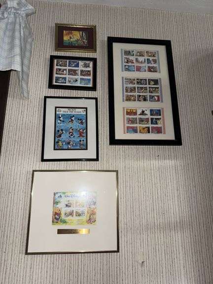 Set of 4 Framed Stamp Blocks