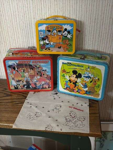 Mickey, Disney Express & Aladdin Metal Lunchboxes
