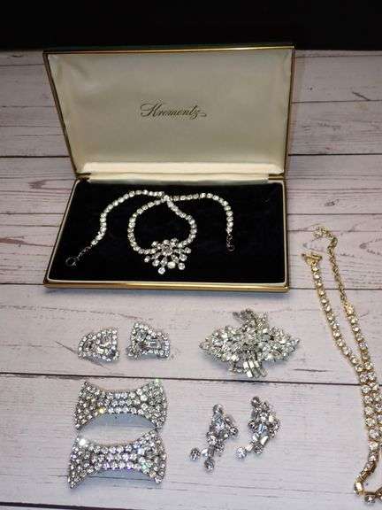 Collection of Rhinestone Jewelry -  KRAMER STERLING - WEISS - MUSI -